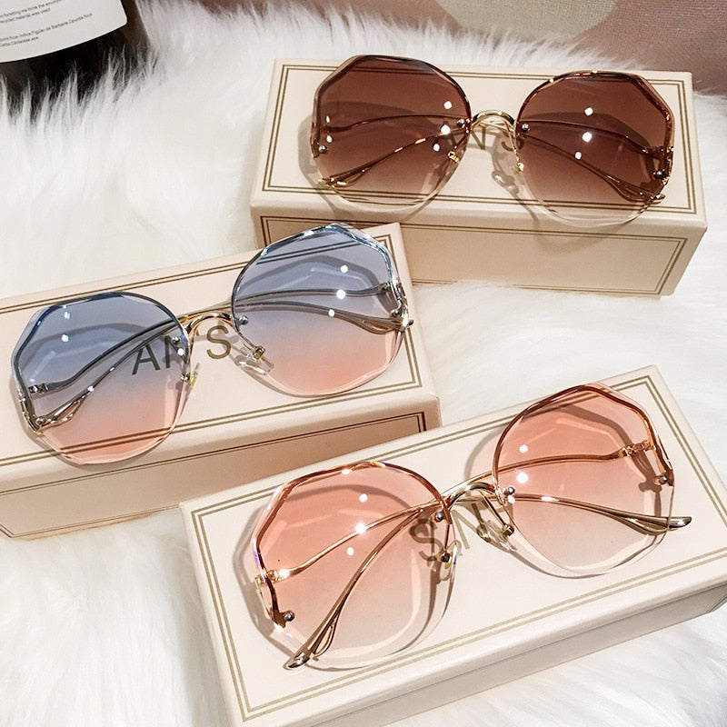 Brand Designer Gradient Fashion Sun Glasses